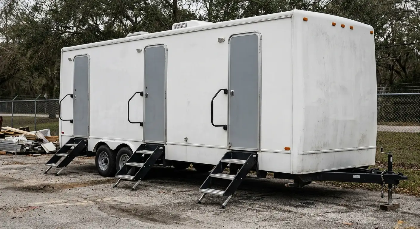 Luxury Restroom Trailer Exterior in Rockledge, FL