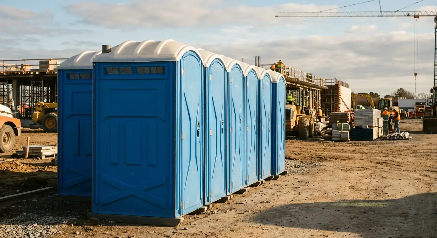 Luxury restroom trailer rental background in Rockledge, FL