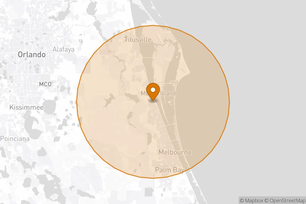 service area service area map in Rockledge, FL